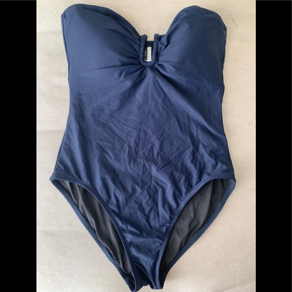 J. Crew strapless one piece bathing suit. Size 8.